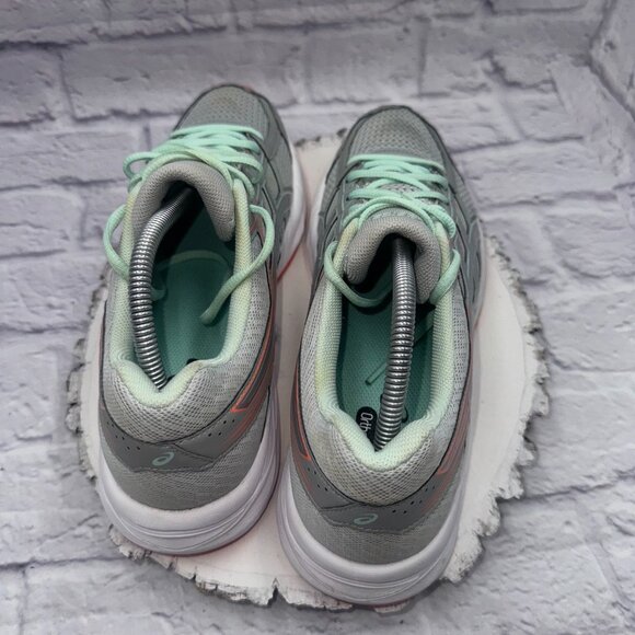 Asics Gel Contend 4 Running Shoes Womens 11D T767Q Aqua Blue Peach Silver - Picture 6 of 10